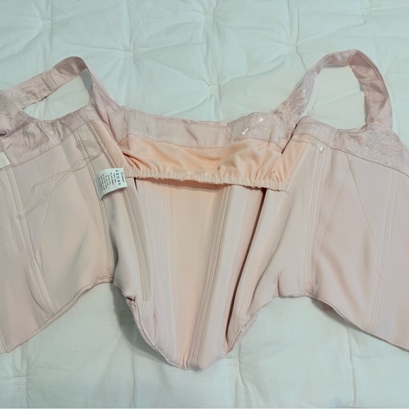 House of CB 'Rafa' pink floral satin longline corset size Small Cup A/C - Picture 6 of 7